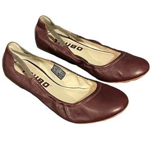 Tsubo Ballerina Flats Shoes, Roana Burgundy Leather, Size 8.5
